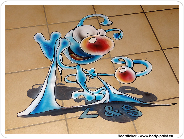 Floorsticker - live fr Messen - Bodengemlde 3D, Illusionsbild, Fotodisplay